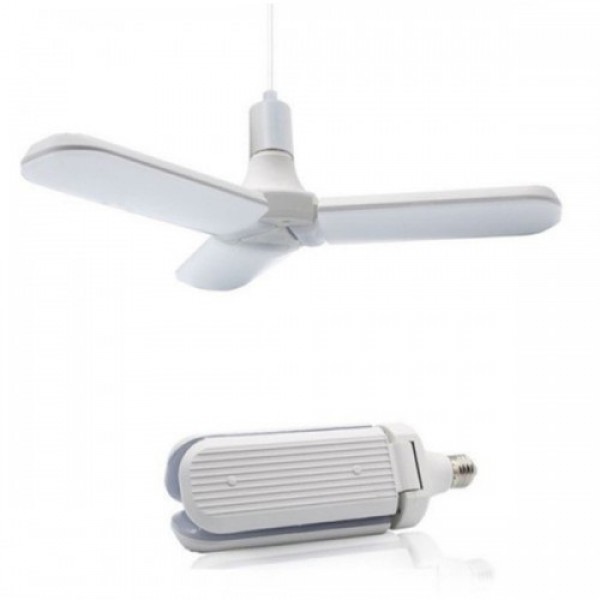 

Лампа лампочка складная 3 лопасти светодиодная E27 UKC Fan blade bulb 45W White