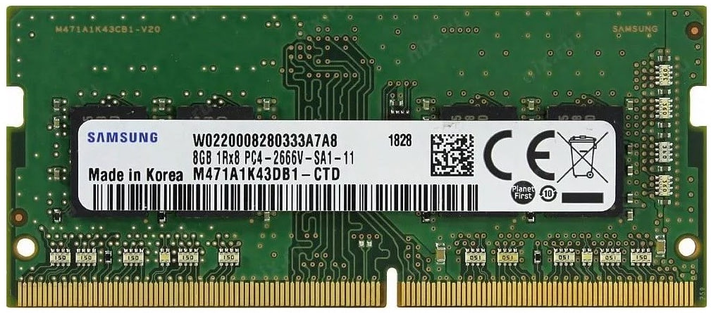Оперативная память Samsung DDR4-2666 8192 MB PC4-21300 (M471A1K43DB1 ...