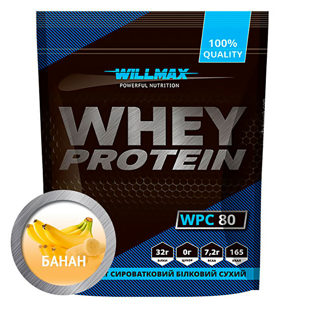 

Протеин Willmax Whey Protein 80 920 г Банан