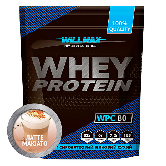 

Протеин Willmax Whey Protein 80 920 г Латте - Макиато