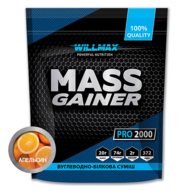 

Гейнер Willmax Mass Gainer Pro 2000 г Апельсин