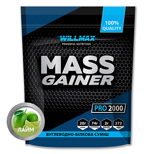 

Гейнер Willmax Mass Gainer Pro 2000 г Лайм