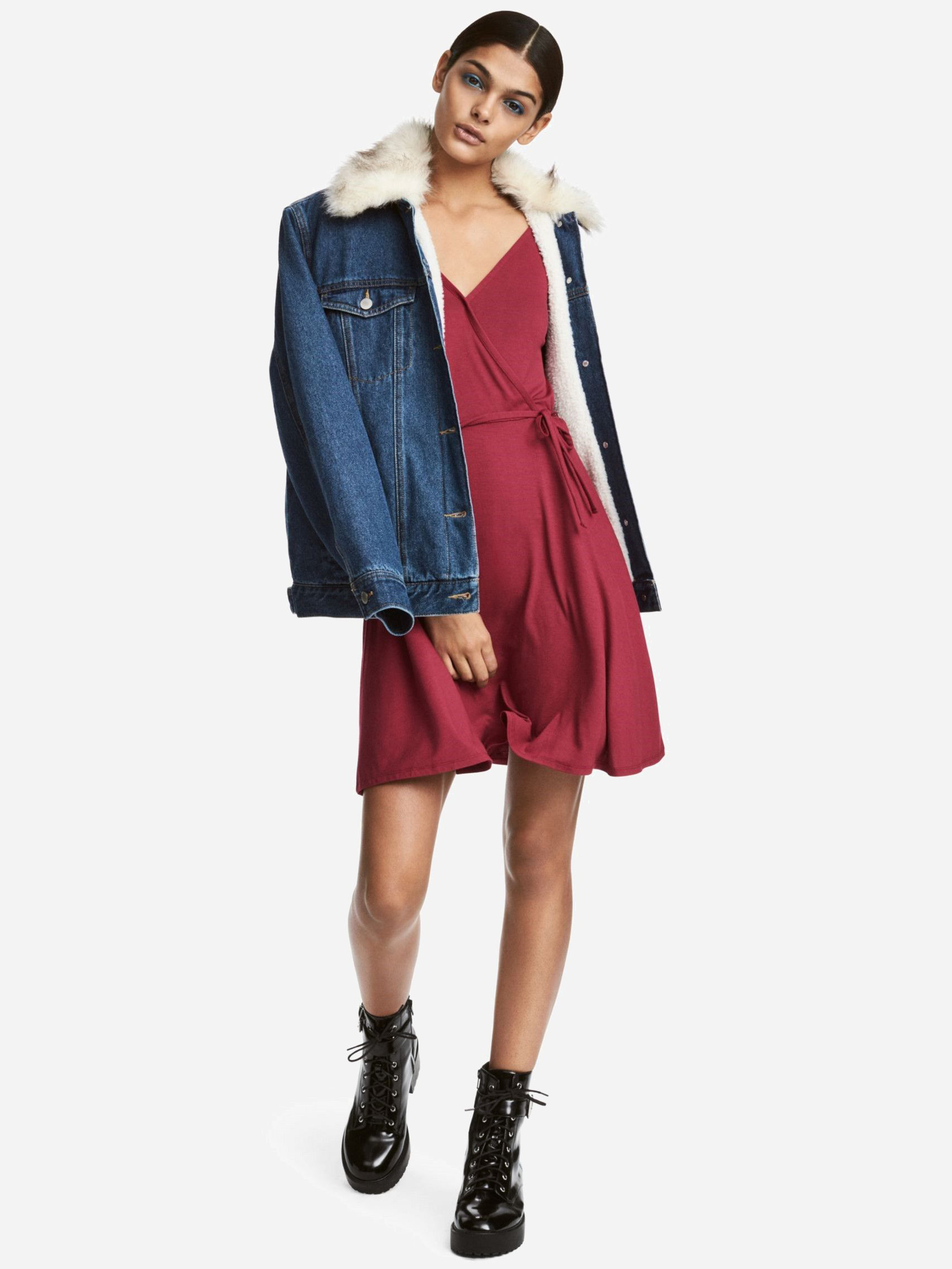 

Платье H&M KK5389296 34 Темно-красное