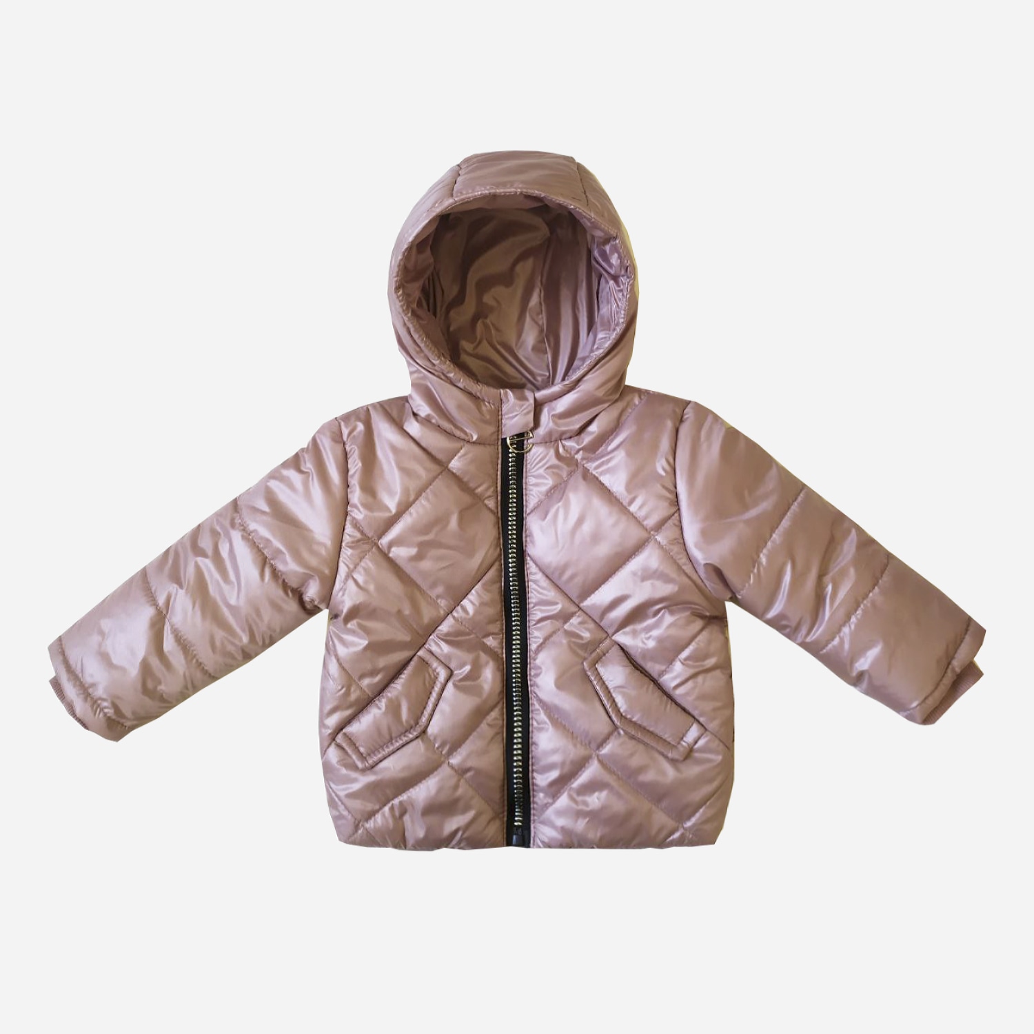 Акція на Дитяча демісезонна куртка для дівчинки Одягайко 22839 80 см Пудрова від Rozetka