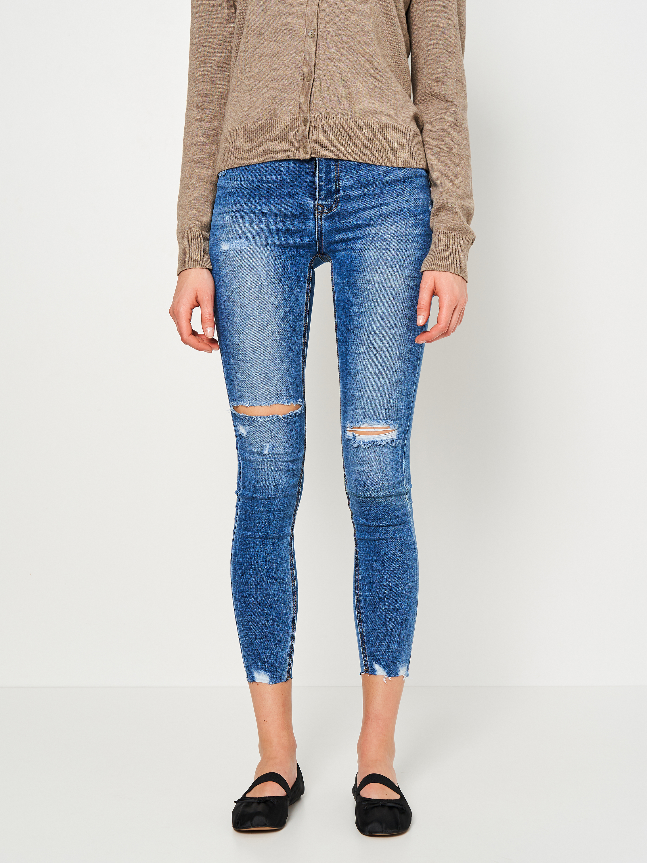 Акція на Джинси Skinny жіночі Stradivarius 1450/510/702 34 Сині від Rozetka