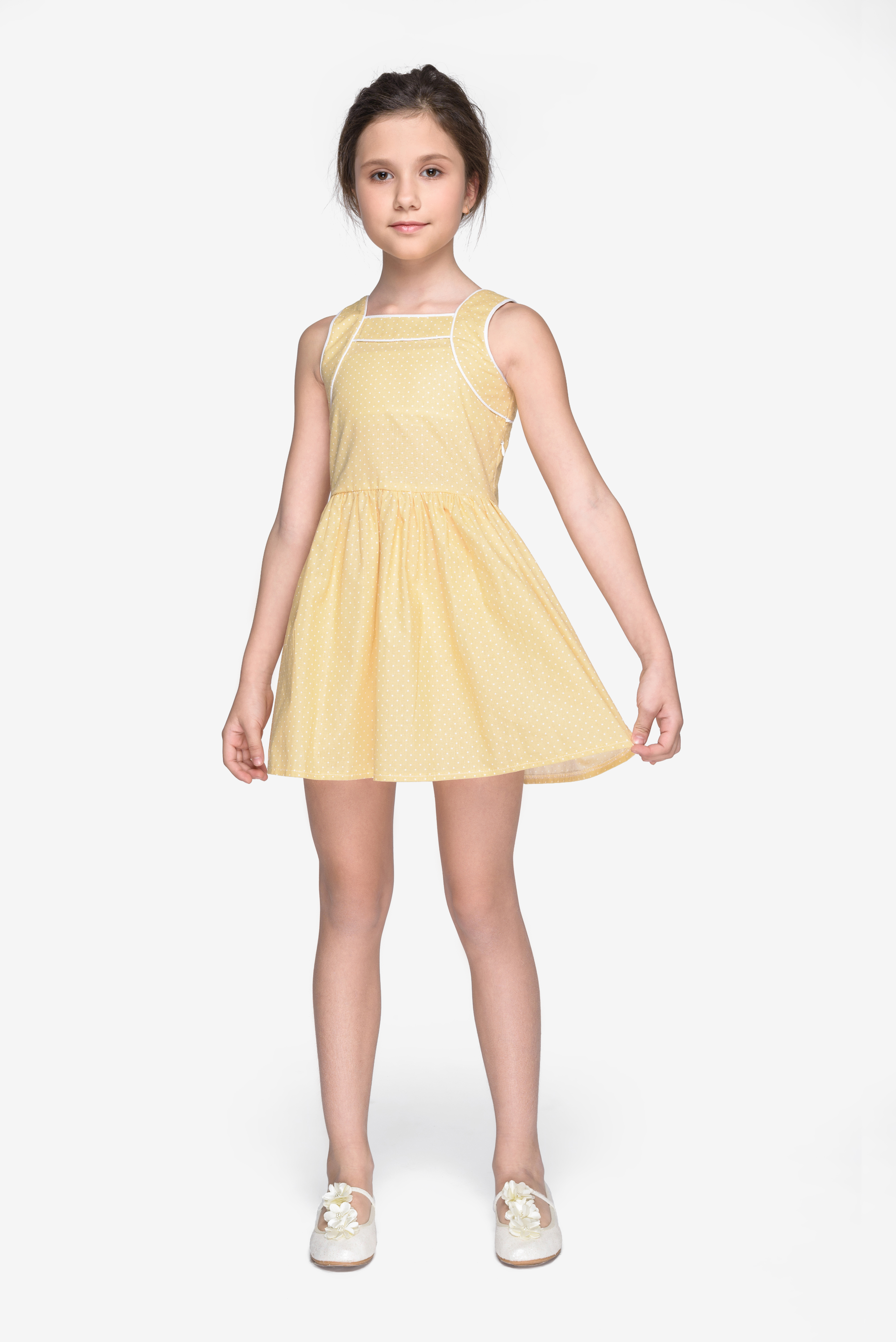 

Сарафан KidsCouture Рубашечний текстиль 116 см Жовтий