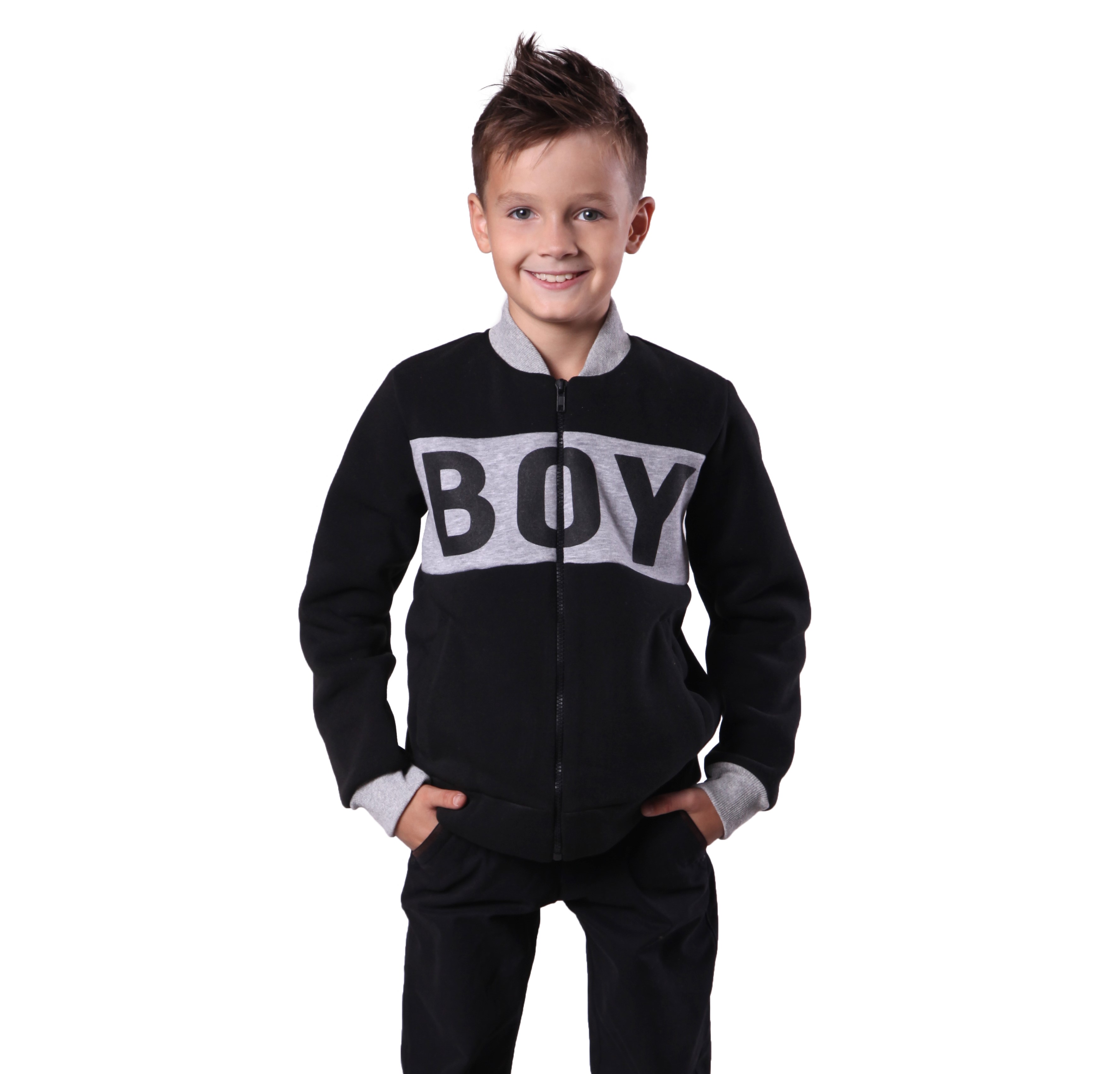 

Бомбер KidsCouture Футер з начісом 140 см Чорний