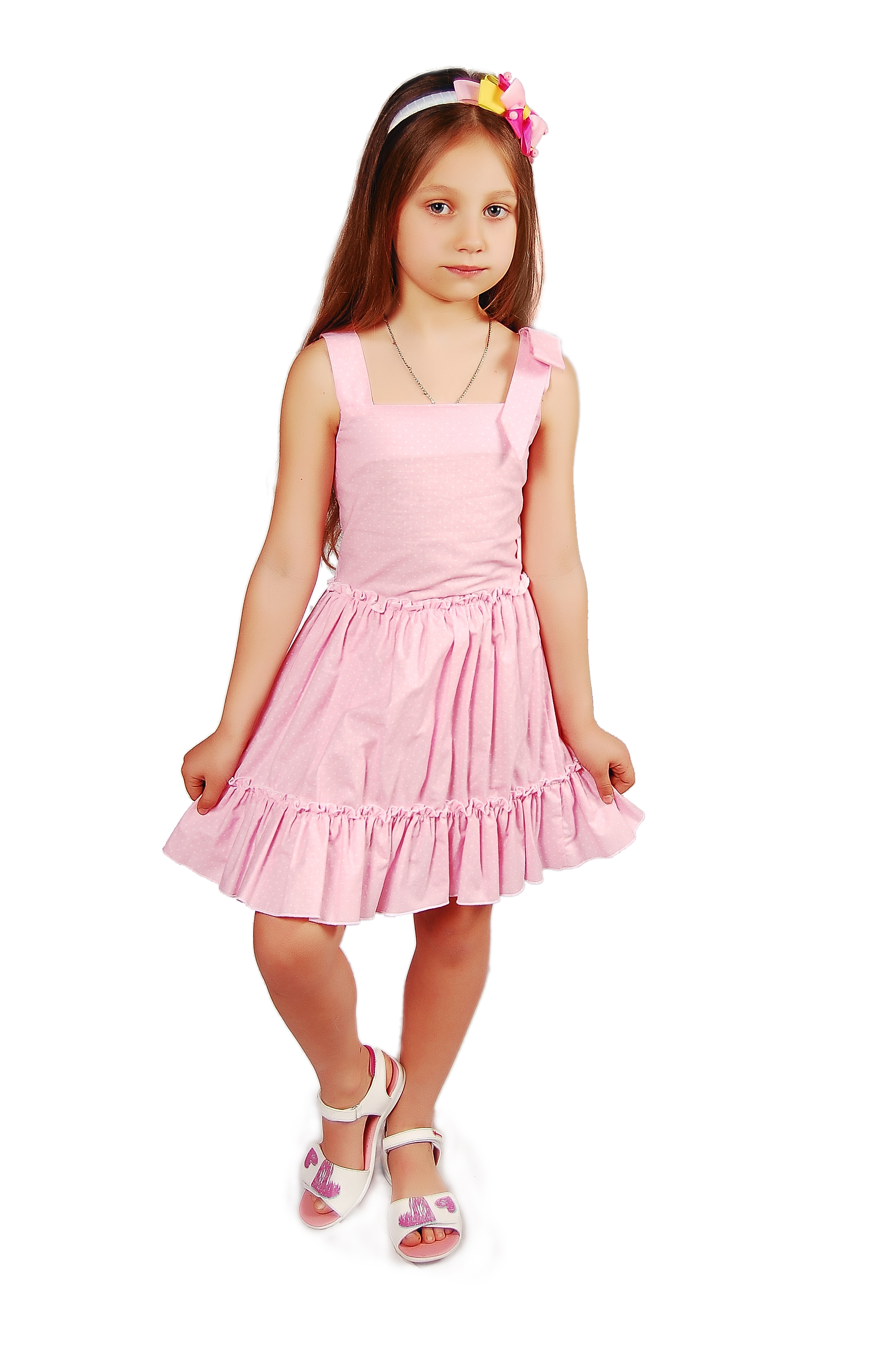 

Сарафан KidsCouture Рубашечний текстиль 116 см Рожевий