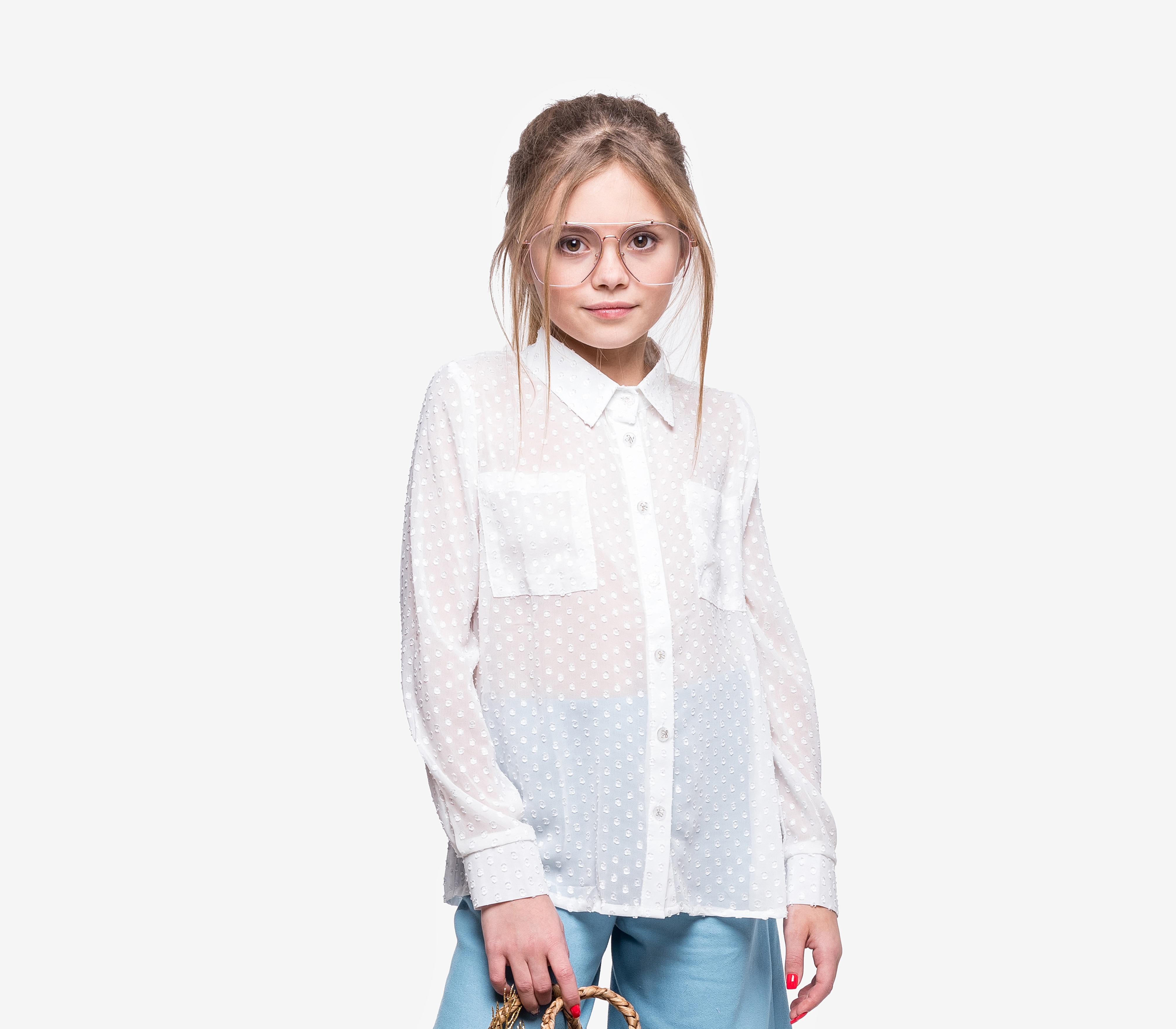 

Блуза KidsCouture Шифон 128 см Білий