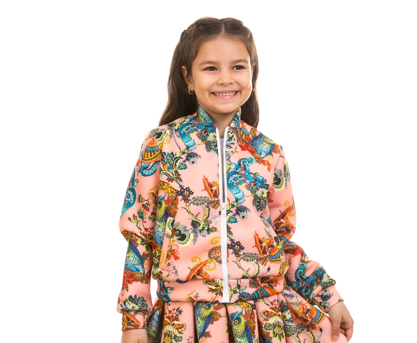 

Бомбер KidsCouture Неопрен 110 см Персик