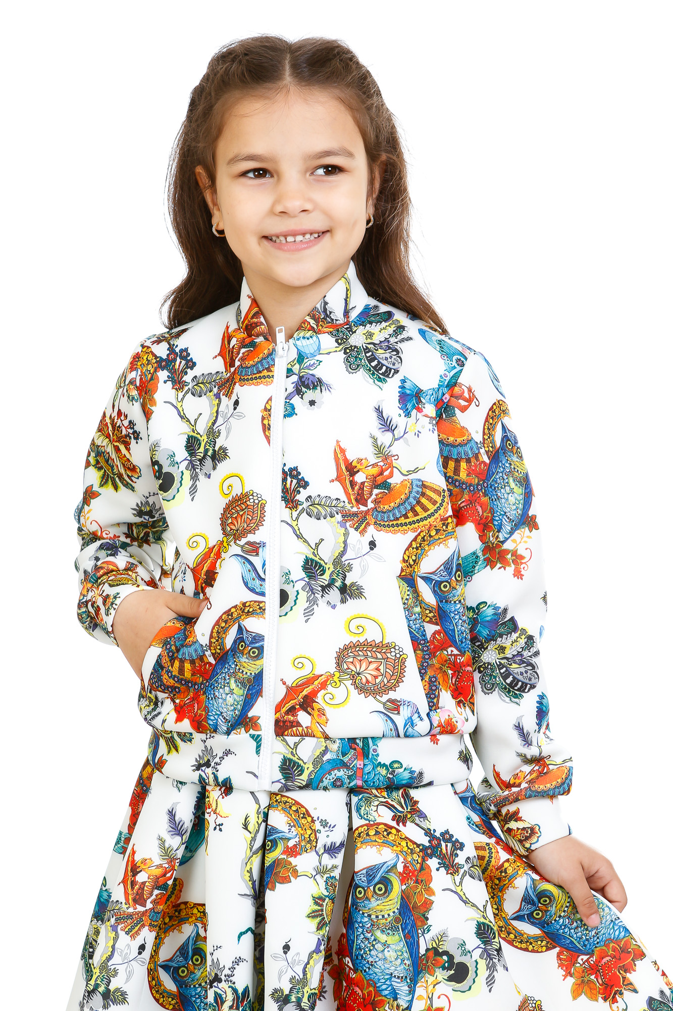 

Бомбер KidsCouture Неопрен 110 см Білий