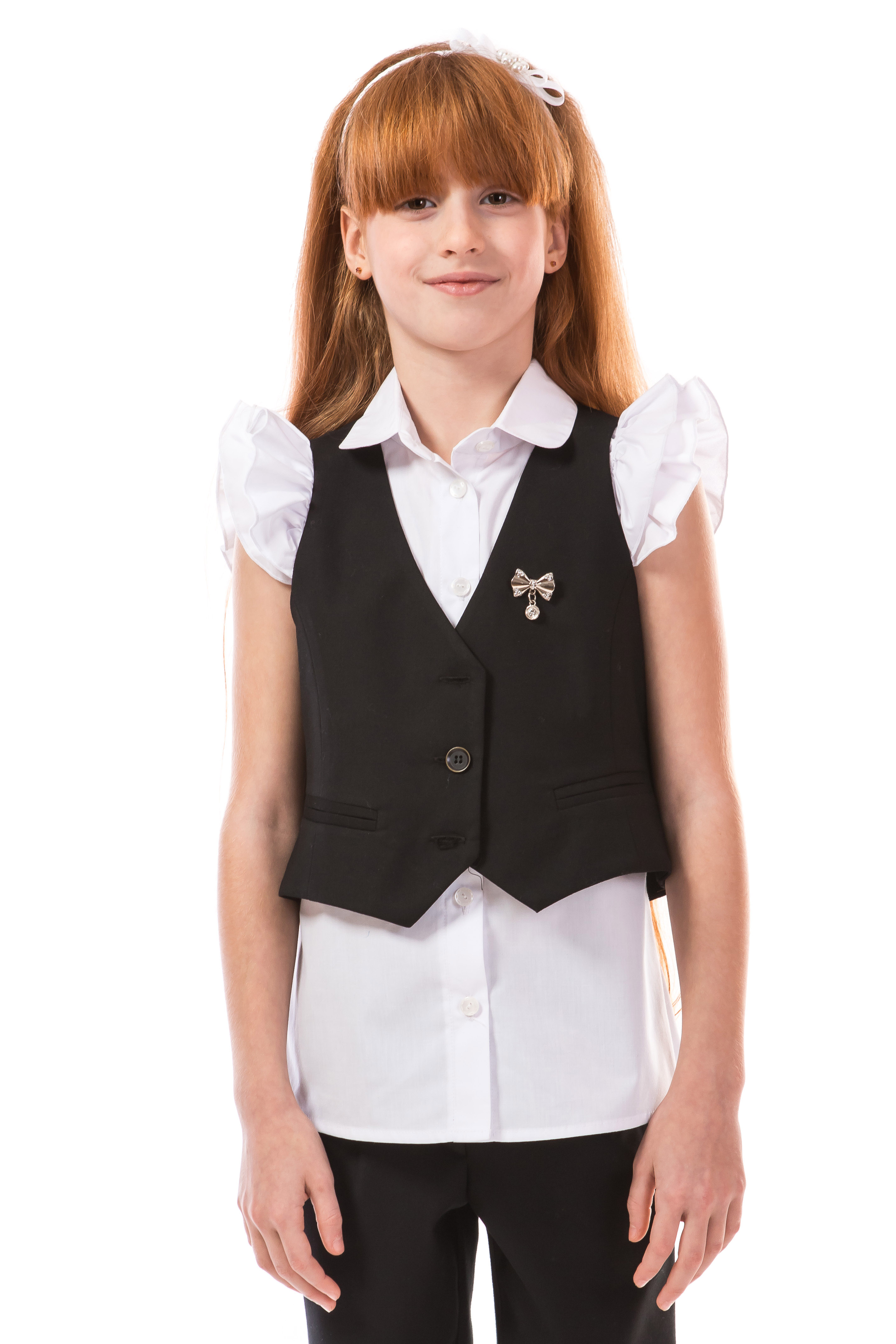 

Жилет KidsCouture Полівіскоза 134 см Чорний