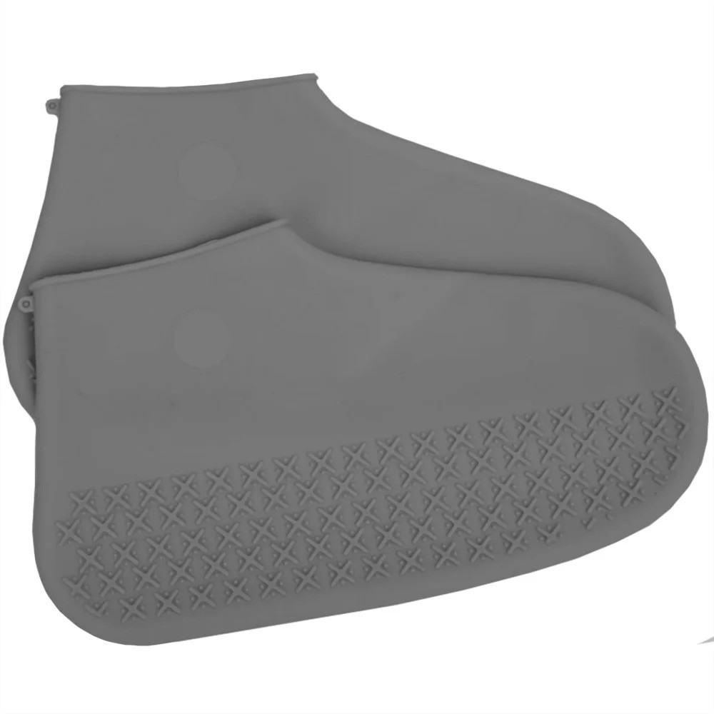 

Силиконовые чехлы бахилы для обуви Homefest Waterproof Silicone Shoe от дождя и грязи размер S 34-38 Серые