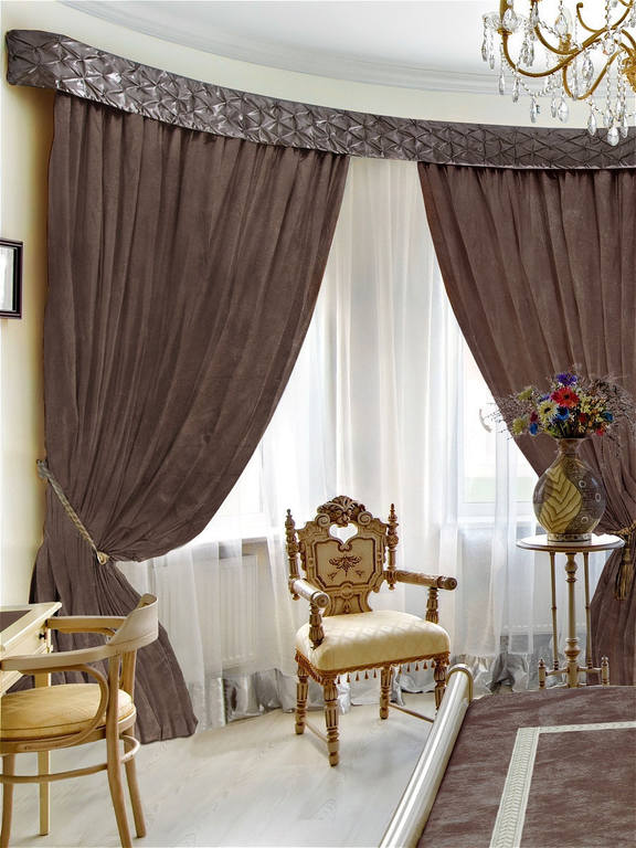 

Шторы портьеры однотонные Бархат Jolie maison 250x270 см 2 шт Шоколад