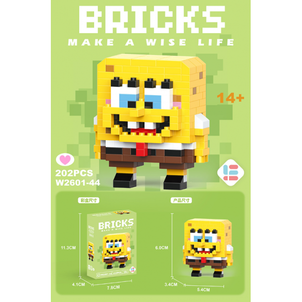 Конструктор фигурка Губка Боб квадратные штаны ( спанч Боб) sponge bob ...
