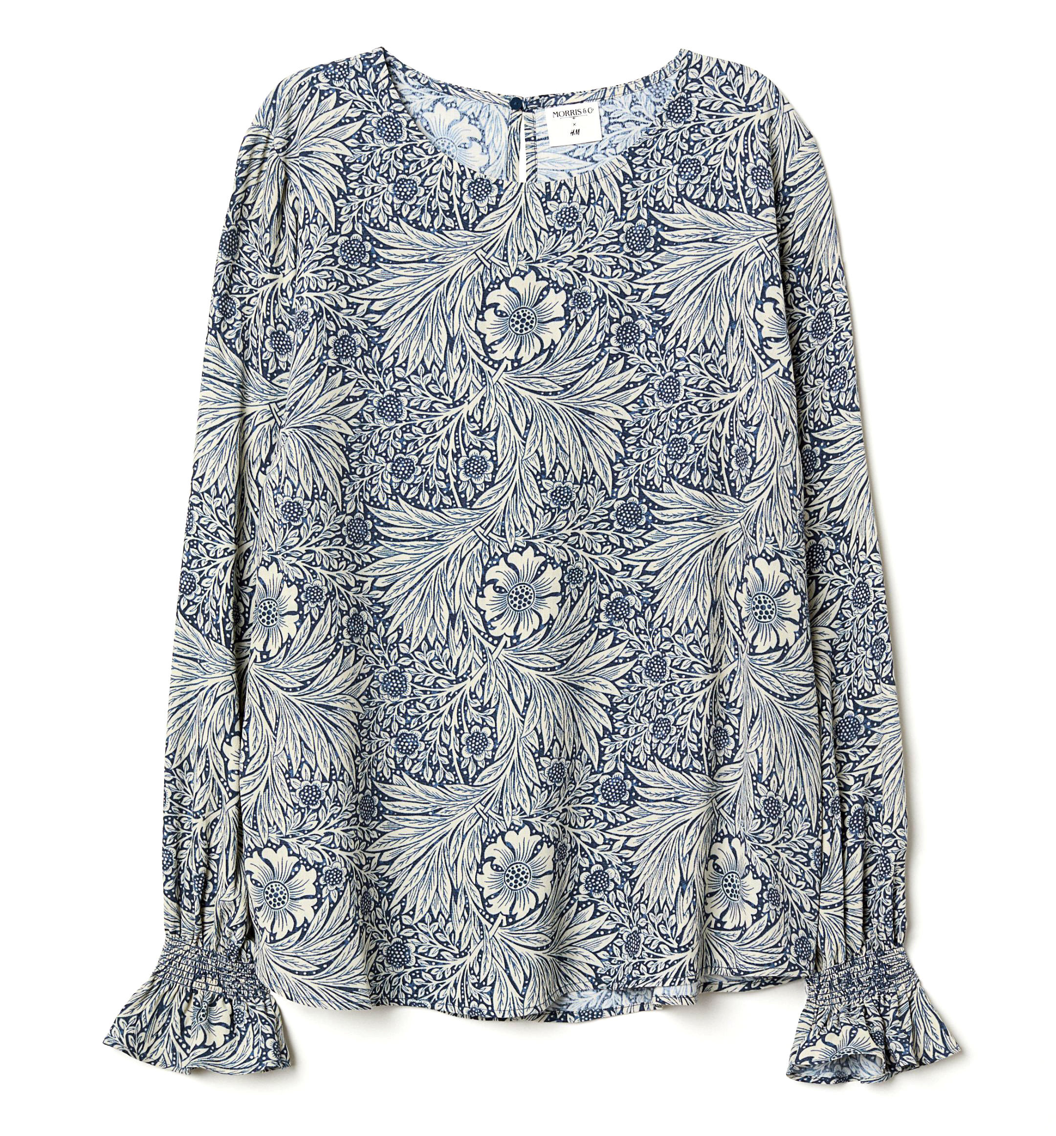 

Блузка H&M 060700125 36 Синяя с белым