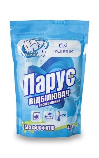 Кислородосодержащий отбеливатель Парус для белого белья 450 г ...