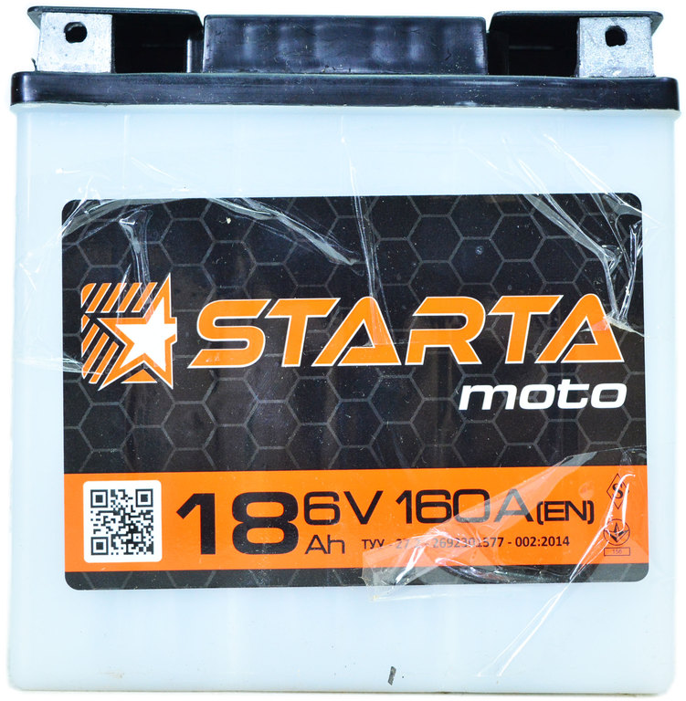 Аккумулятор мото 6v 18Ah 160A під болт (сухозаряженный без электролита ...
