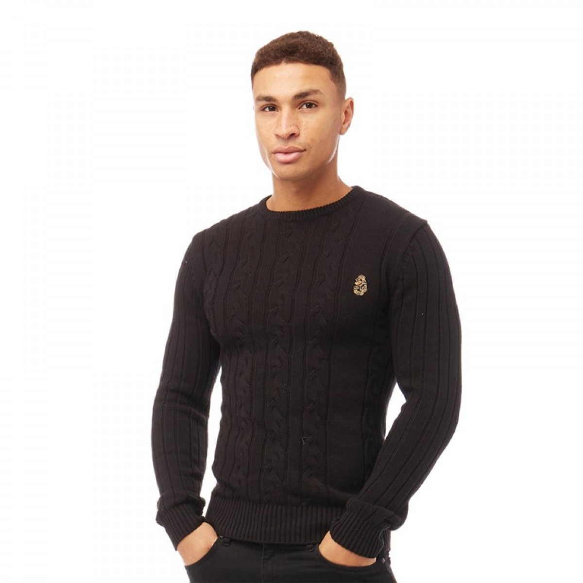 

Джемпер LUKE 1977 Morden Cable Knit Black Marl Black, XXL (52)