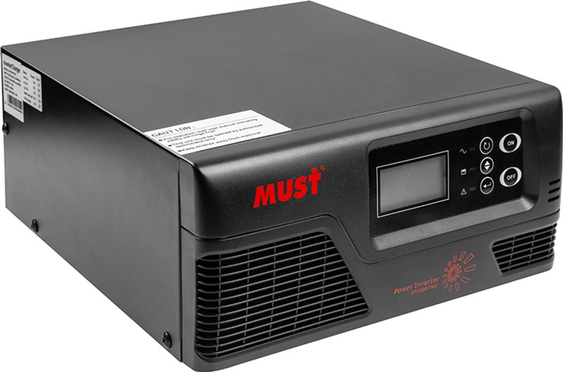 Перетворювач напруги Must 600 W з чистою синусоїдою, 12 V, LCD ...