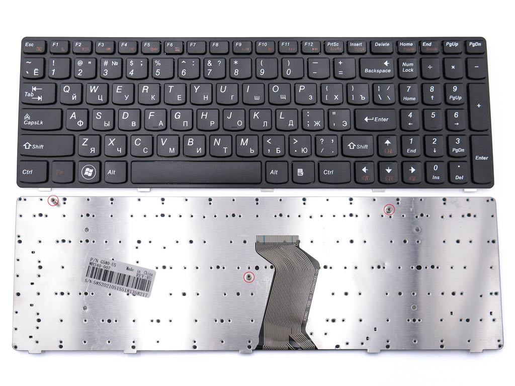 Клавіатура для LENOVO IdeaPad Z580, G580, G585, Z580A, Z585, N580 ( RU ...