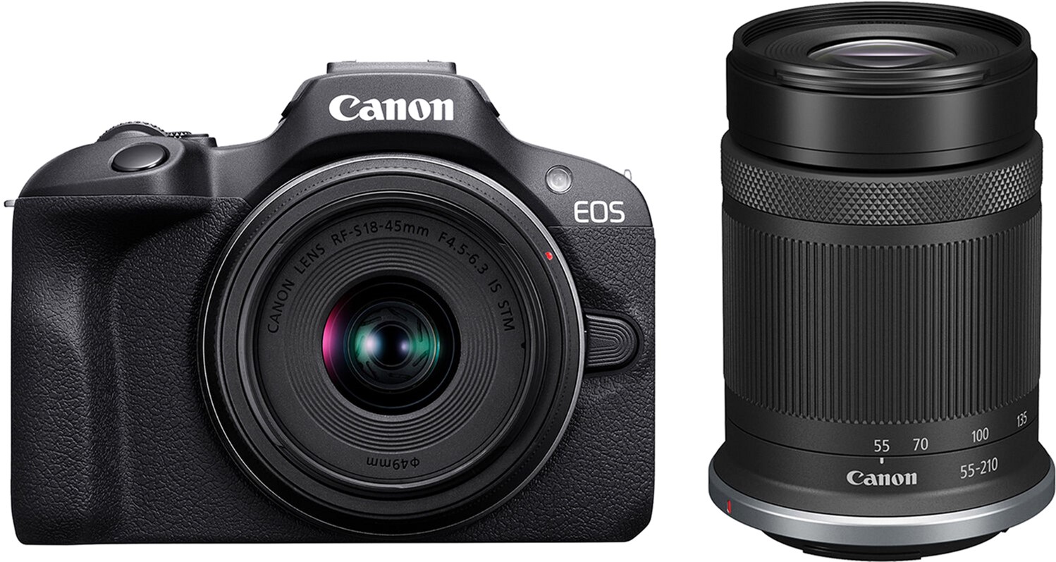 Фотоаппарат Canon EOS R100 RF 18-45mm + RF55-210mm Black (6052C036 ...