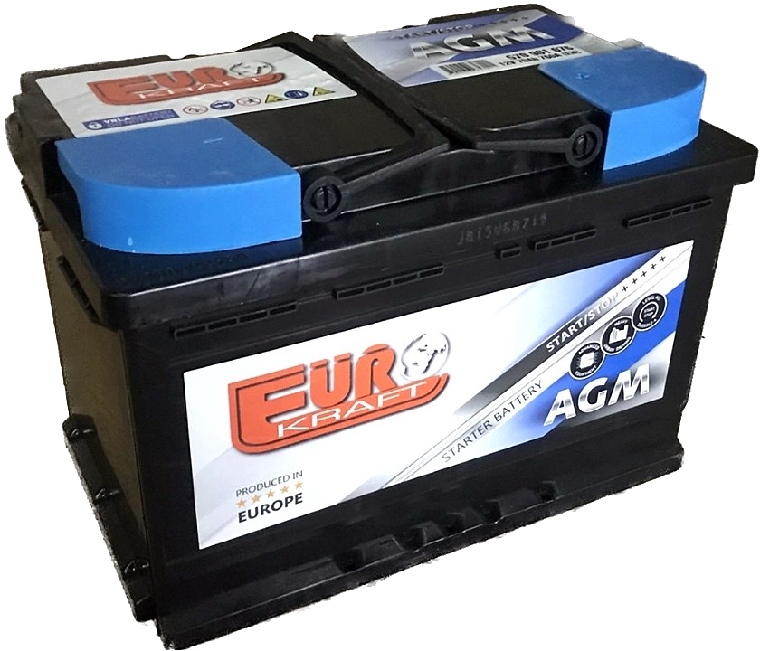 Аккумулятор автомобильный Monbat EUROKRAFT AGM 70 А/час (-/+) EN760 (СТ ...