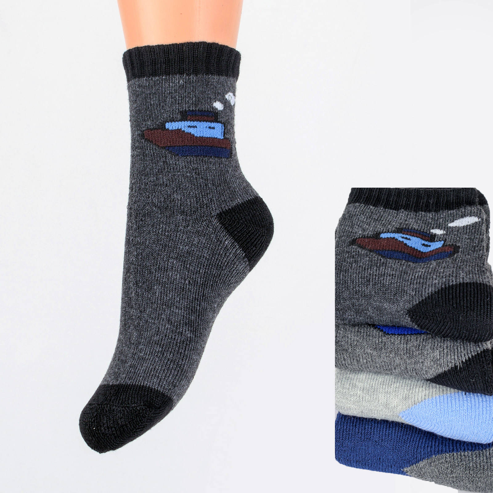 

Носки детские махровые на мальчика Алия С108 26-31. Упаковка 12 пар.