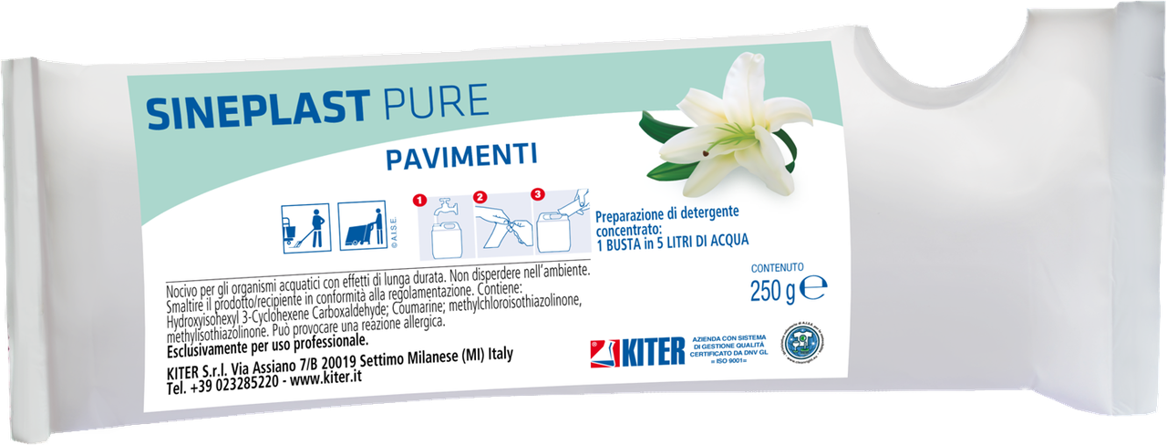 

Cредство для мытья полов Kiter Sineplast Pure 250 г. Mini-Bag