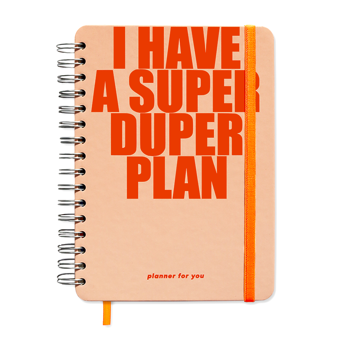 

Большой планер "I have a SUPER DUPER plan" peachy