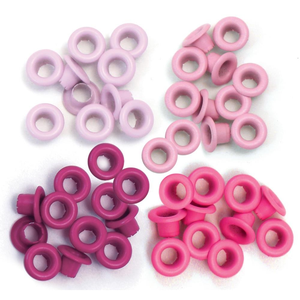 

Набор металлических люверсов We R Memory Keepers Eyelets Standard Pink