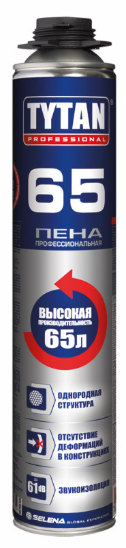 

Пена Tytan O2 65 GUN B3 750 мл (профи) (12шт/ящ)