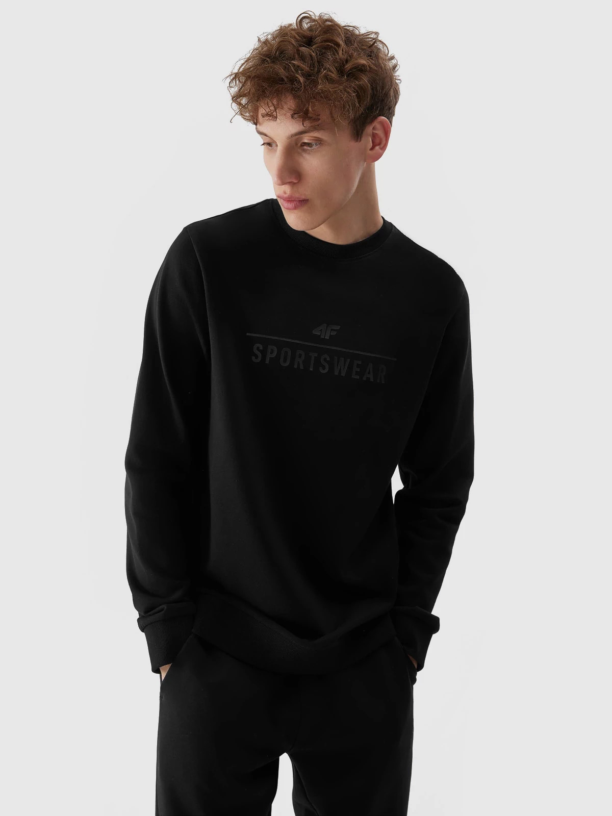 Акция на Світшот 4F Sweatshirt M692 4FAW23TSWSM692-20S 2XL Чорний от Rozetka