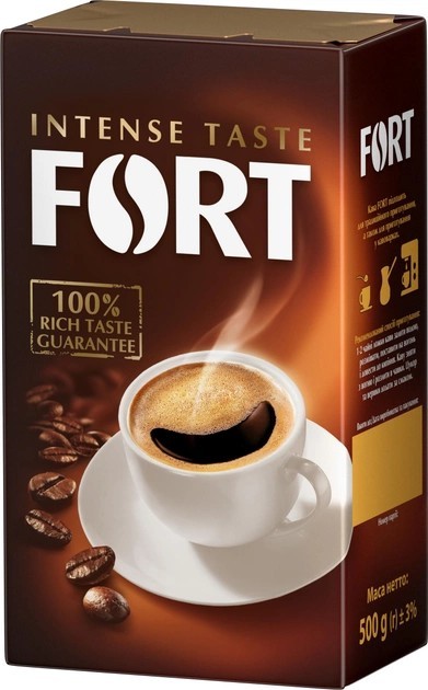 Купити Кава мелена Fort брикет 500 г - ROZETKA. Вигідна ціна на Кава ...