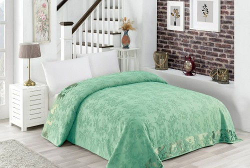 

Простынь махровая Zeron Nazya Mint 150x220 Мятная