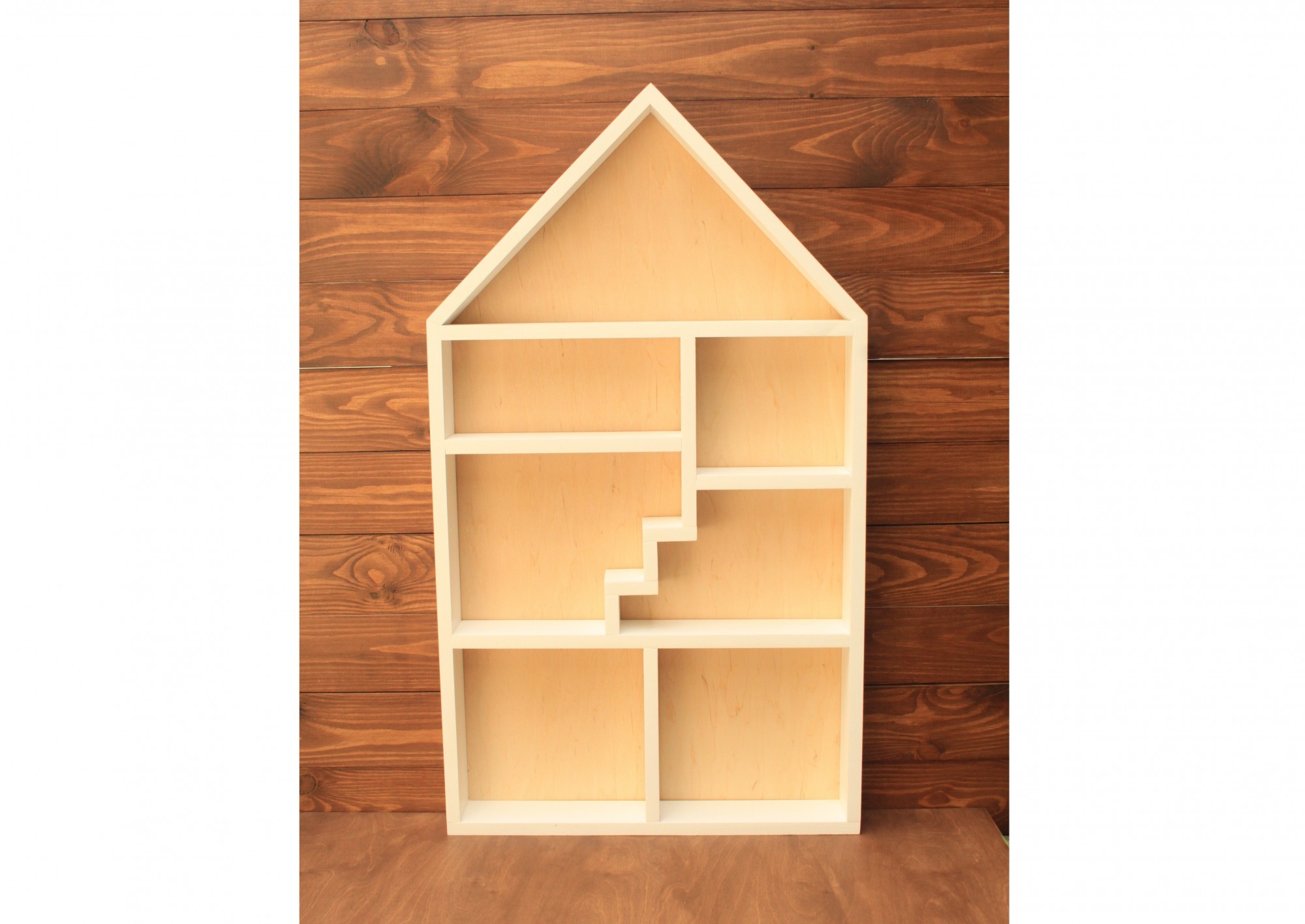 

Полка домик Decor PW 48 х 85 х 6.5 см біла з натуральним