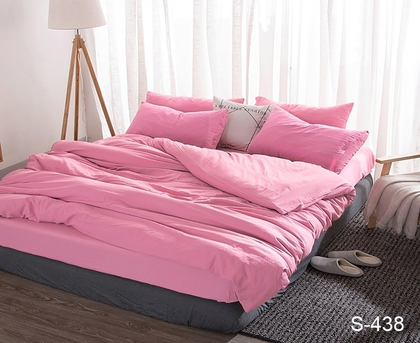 

Комплект постельного белья ТМ TAG 1,5-сп. Сатин люкс 100% хлопок Розовый S438