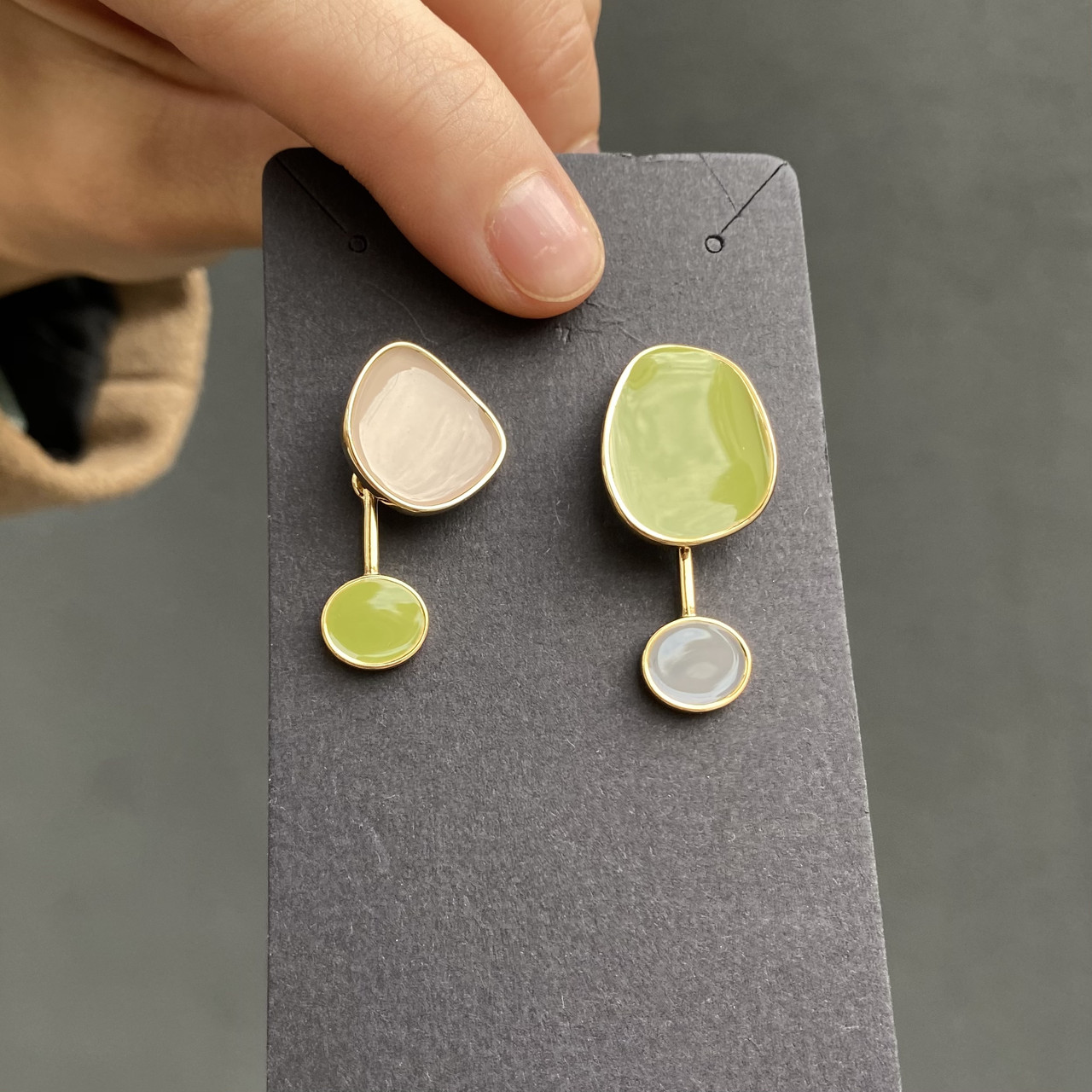 

Серьги SheShe Avocado (green / biege)