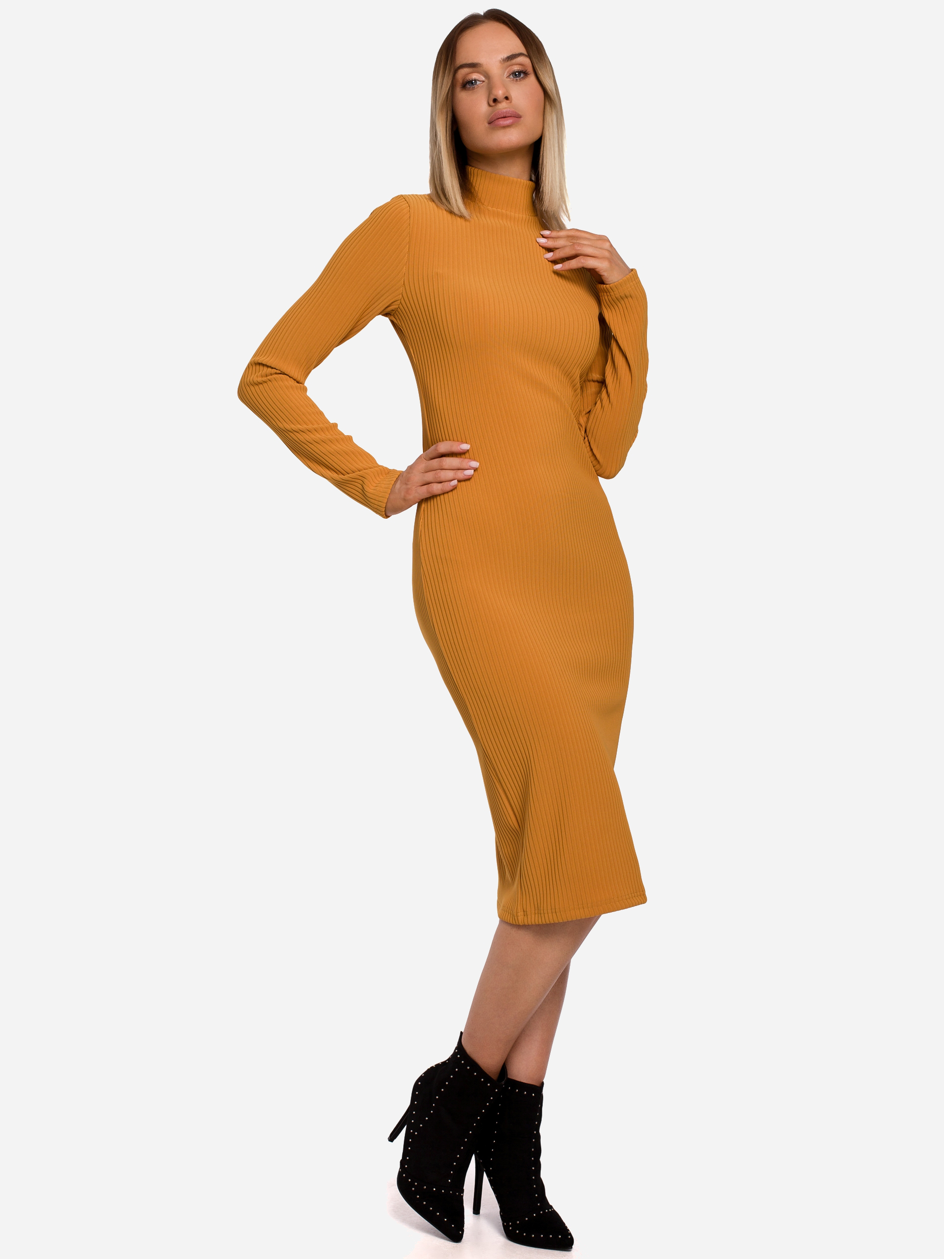 Акція на Сукня Made Of Emotion M542 2XL Dark Yellow від Rozetka