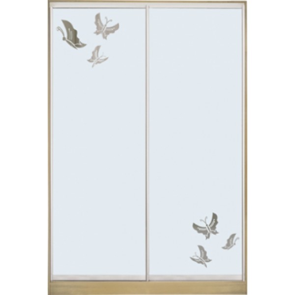 

Шкаф купе Классик 1 Зеркало с Пескоструем-4 1000x2100x450 двухдверный Matroluxe
