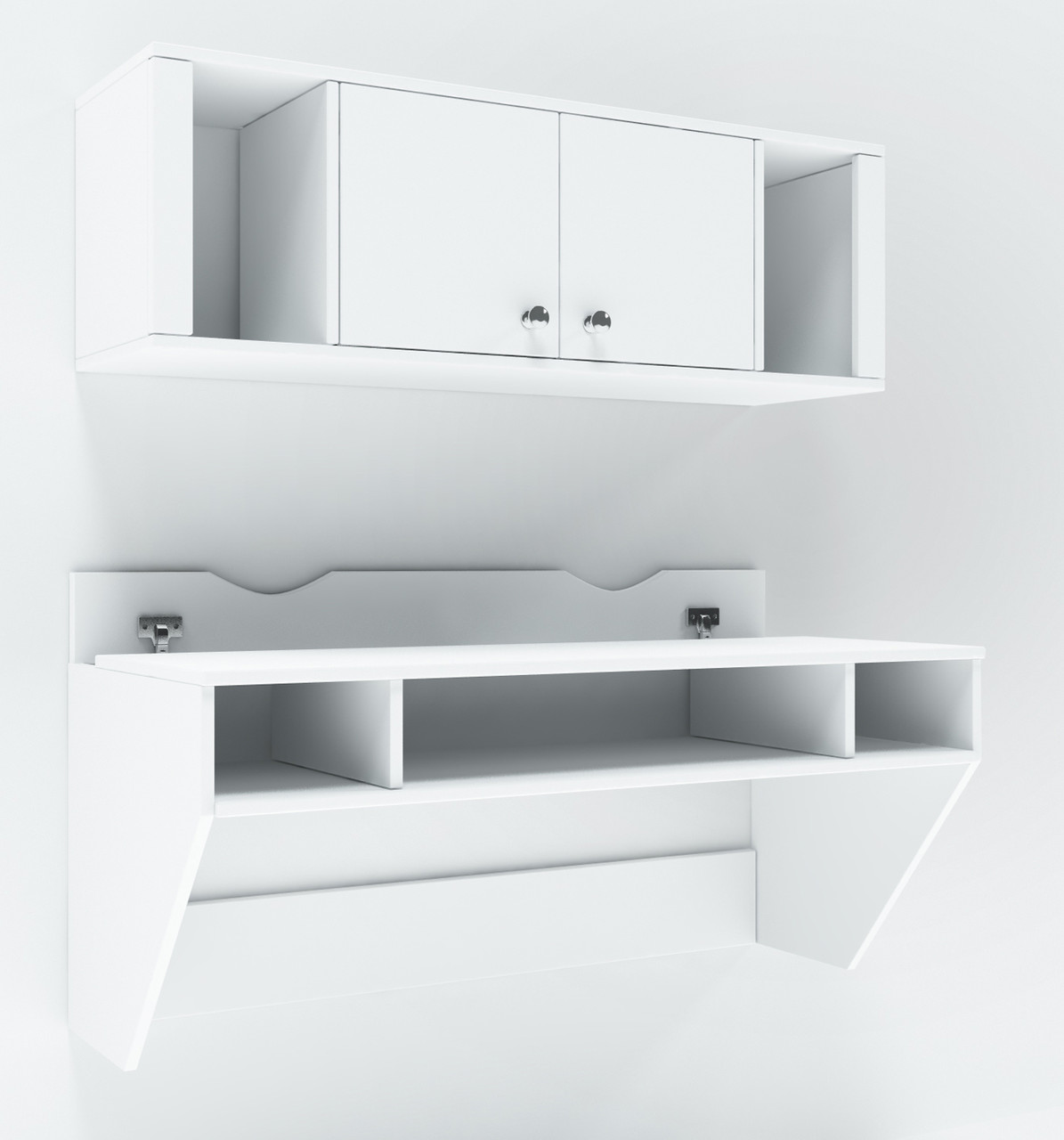 

Стол компьютерный навесной из ЛДСП Comfy Home AirTable - II Kit WT Zeus белый