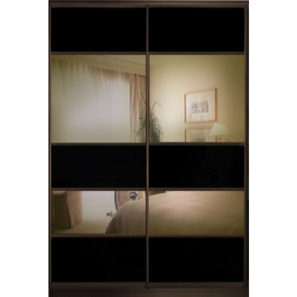 

Шкаф купе Стандарт 1 Цветной комбинированный фасад-19 1500x2400x450 двухдверный Matroluxe