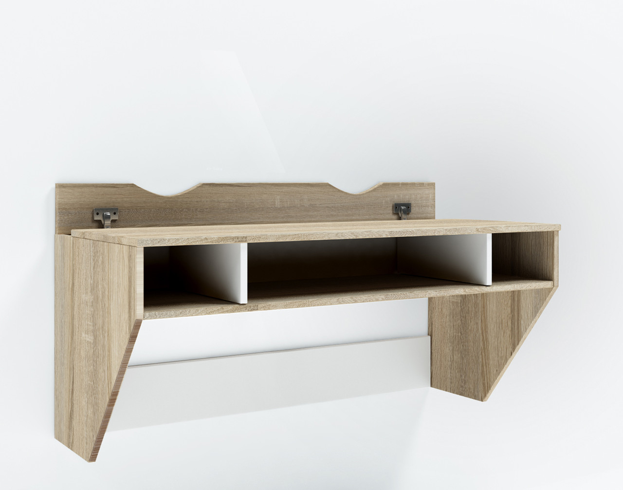 

Стол компьютерный навесной из ЛДСП Comfy Home AirTable - II SW Mini Zeus сонома/белый