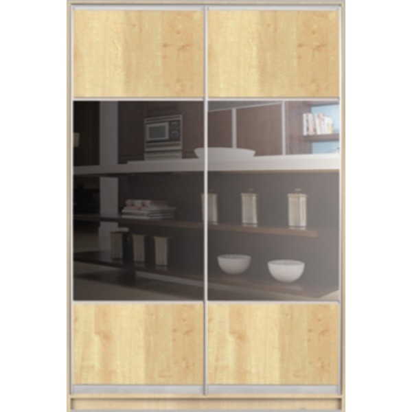 

Шкаф купе Стандарт 2 ДСП/Тонированное зеркало-4 1400x2300x600 двухдверный Matroluxe