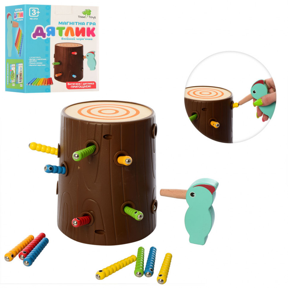 Магнитная игра пенек, птичка, гусеницы 14,5х18,5х15 см TREE TOYS  Разноцветный 000241697 – фото, отзывы, характеристики в интернет-магазине  ROZETKA от продавца: Articool | Купить в Украине: Киеве, Харькове, Днепре,  Одессе, Запорожье, Львове