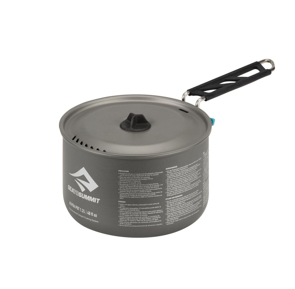 

Кастрюля алюминиевая со складной ручкой Sea To Summit Alpha Pot Black 1.9L (STS APOTA1.9L)