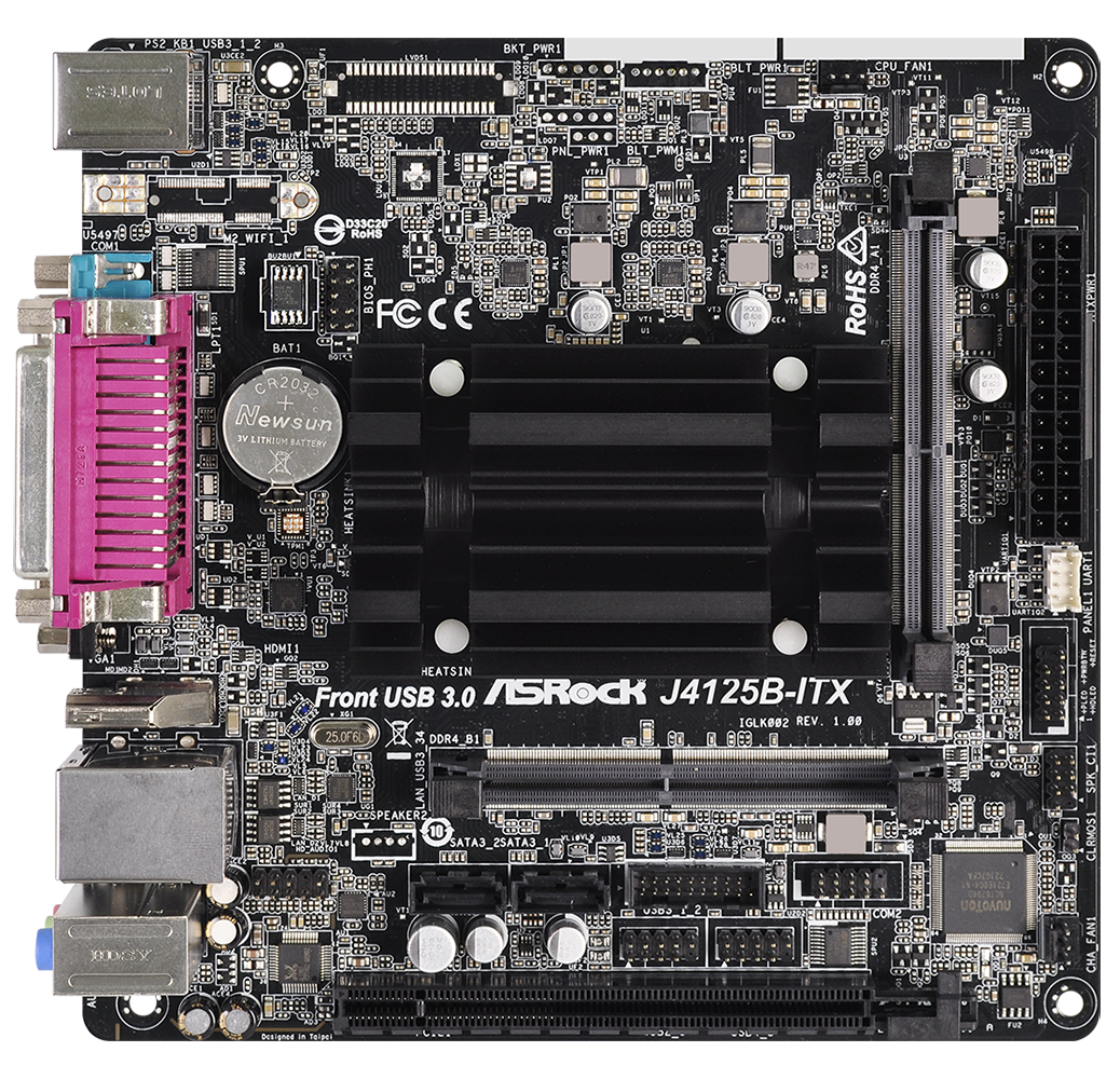 

Материнская плата ASRock J4125B-ITX (Intel Celeron J4125, SoC, PCI-Ex16)