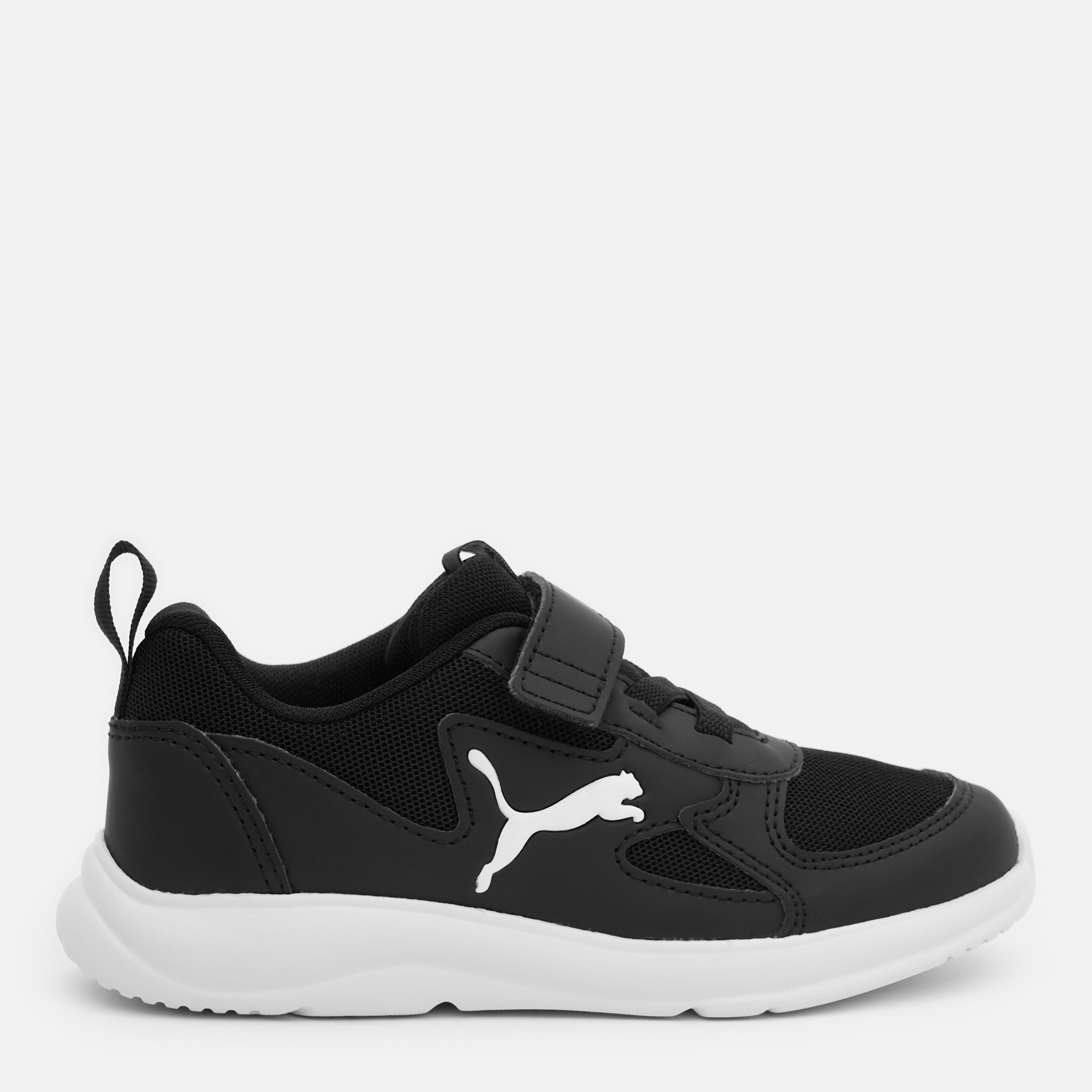 Акція на Дитячі шкіряні кросівки для хлопчика Puma Fun Racer AC PS 19297101 34 Black/White від Rozetka