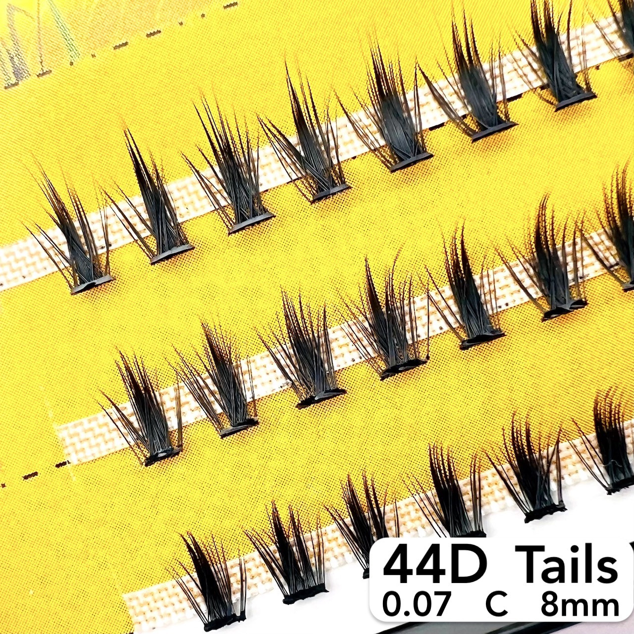 Nesura Eyelash Tails 44D, 0,07, изгиб C, 8 мм, 60 пучков пучковые ...