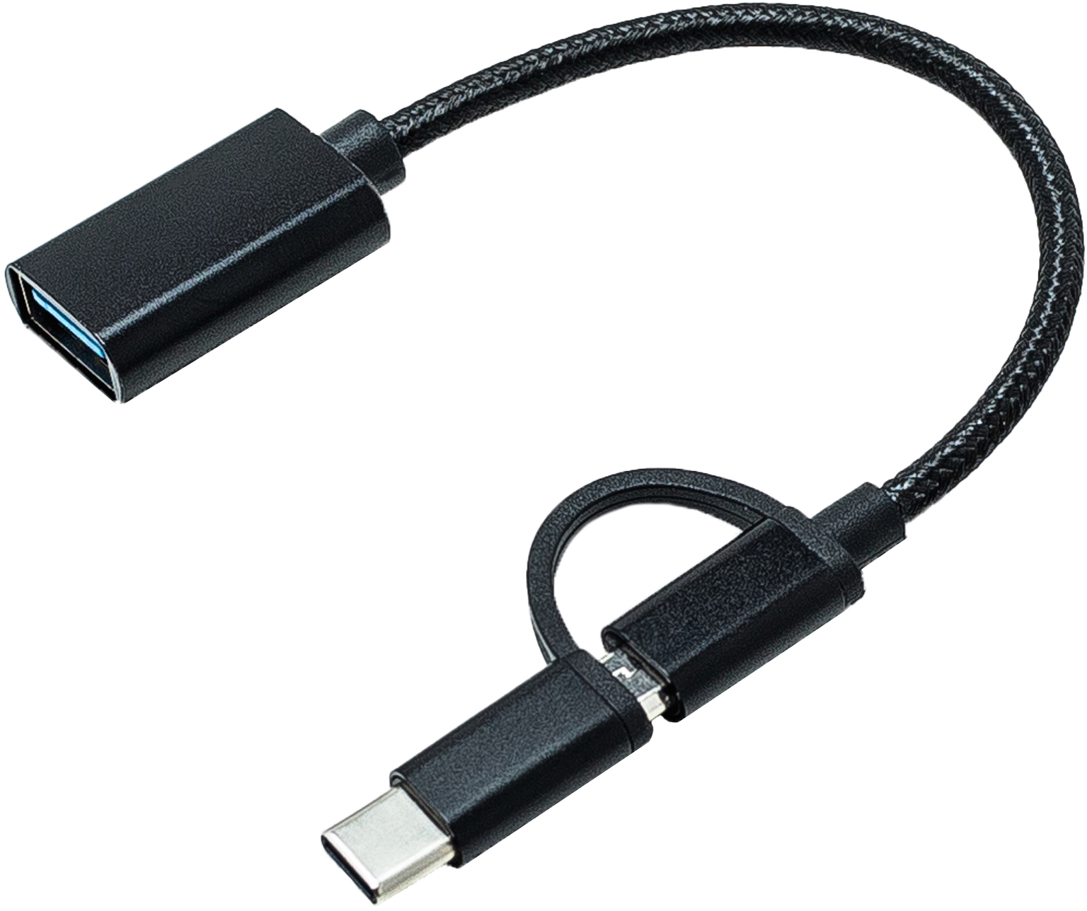 Адаптер OTG XoKo AC-150 2 в 1 USB 3.0 — MicroUSB & USB Type-C з кабелем ...